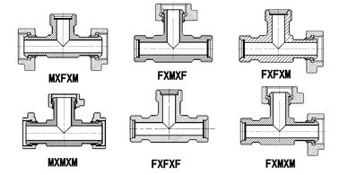 2 "Bơm các bộ phận đầu giếng Tee MxMxF 2" Fig1502 Tích hợp dòng chảy chống gỉ